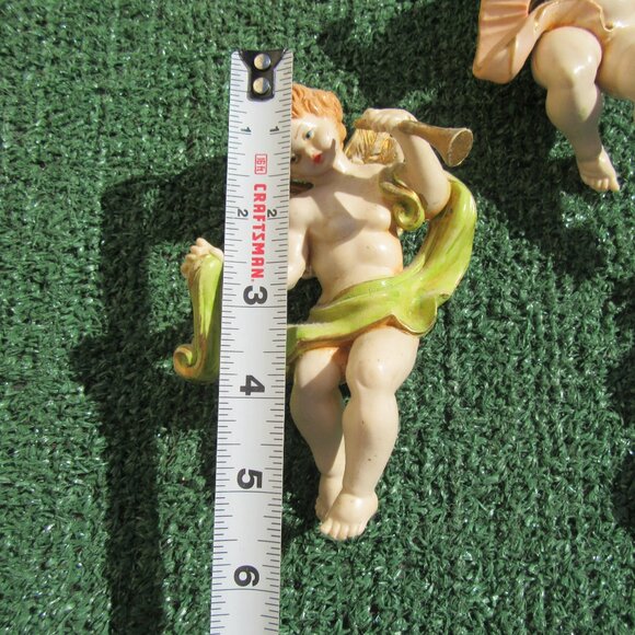 Set of 5 Vintage Fontanani Musical Instrument Playing Cherub Angels 5.5" Italy - Picture 7 of 10